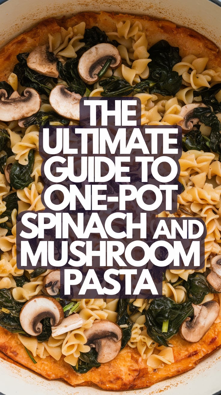 Impress your family and friends with a stunning presentation that showcases the vibrant colors and textures of this delicious pasta dish. This guide offers helpful plating tips and suggests complementary sides and garnishes that will make your One-Pot Spinach and Mushroom Pasta a show-stopping dinner. Dive in and discover the convenience and delight of one-pot meals!