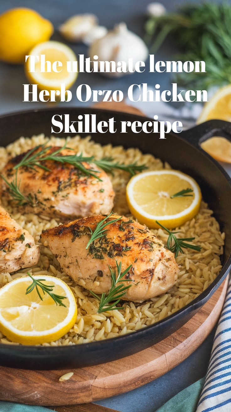 Experience the joy of one-pan cooking with The Ultimate Lemon Herb Orzo Chicken Skillet, where everything cooks together to create a hearty and flavorful meal with minimal cleanup. This versatile recipe is ideal for family dinners or entertaining guests, making it a staple you'll want to make time and again.