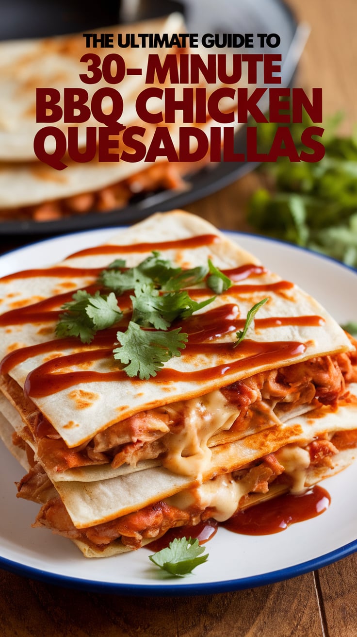 Discover the joy of quick and easy cooking with The Ultimate Guide to 30-Minute BBQ Chicken Quesadillas. This recipe not only provides a delicious meal option but also encourages creativity in the kitchen, allowing you to experiment with different ingredients while keeping preparation time to a minimum. Perfect for a weeknight feast or a party platter!